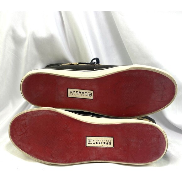 Sperry Top Sider Women's 7.5M High Top Sneakers Leopard Print Brown Canvas - Picture 3 of 10